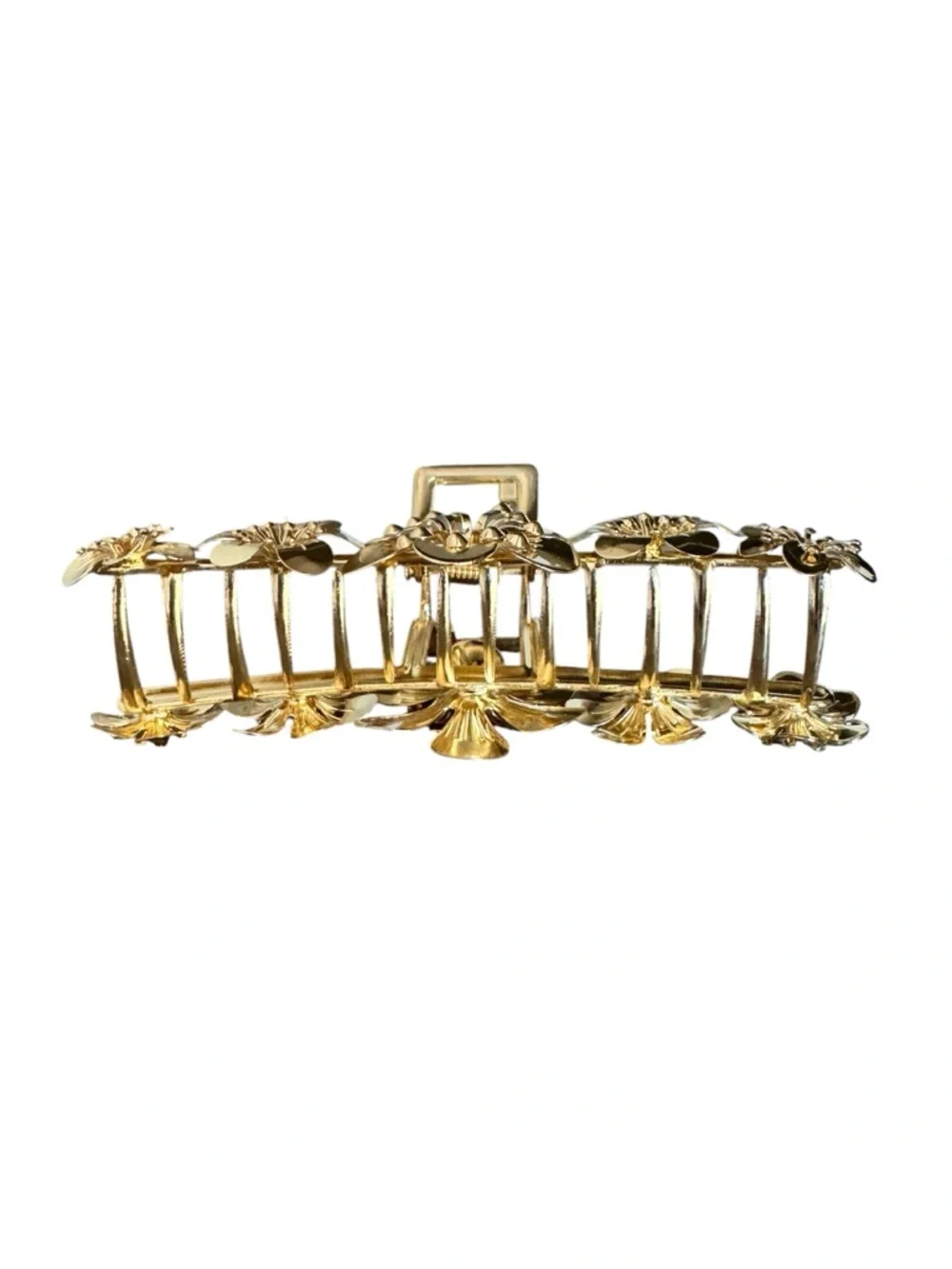 Large Gold Floral Vintage Style Claw Clip Hair Accessory New Durable Festival